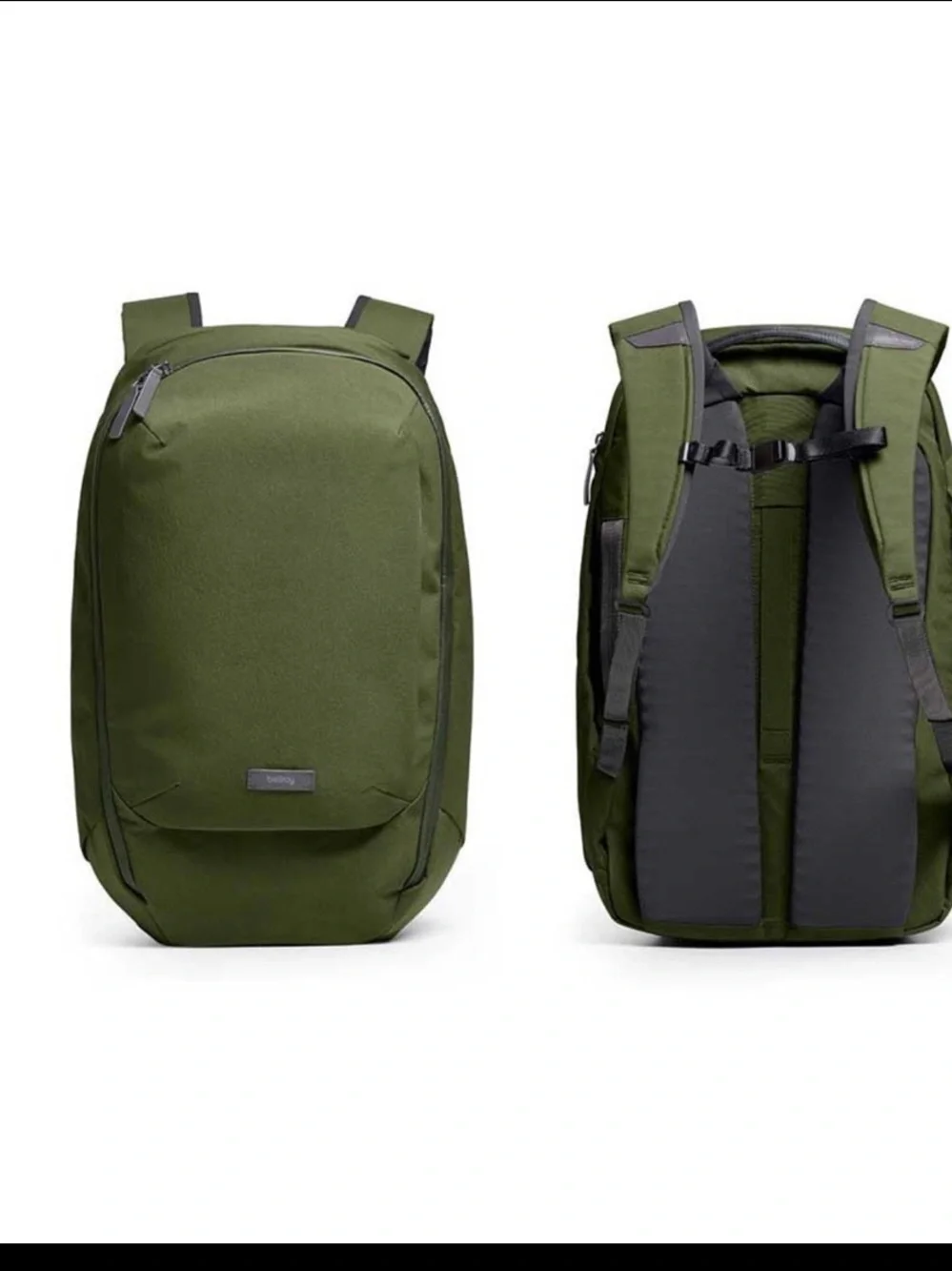 Bellroy Transit Backpack Plus 38L Ranger Green Recycled Adjustable Straps